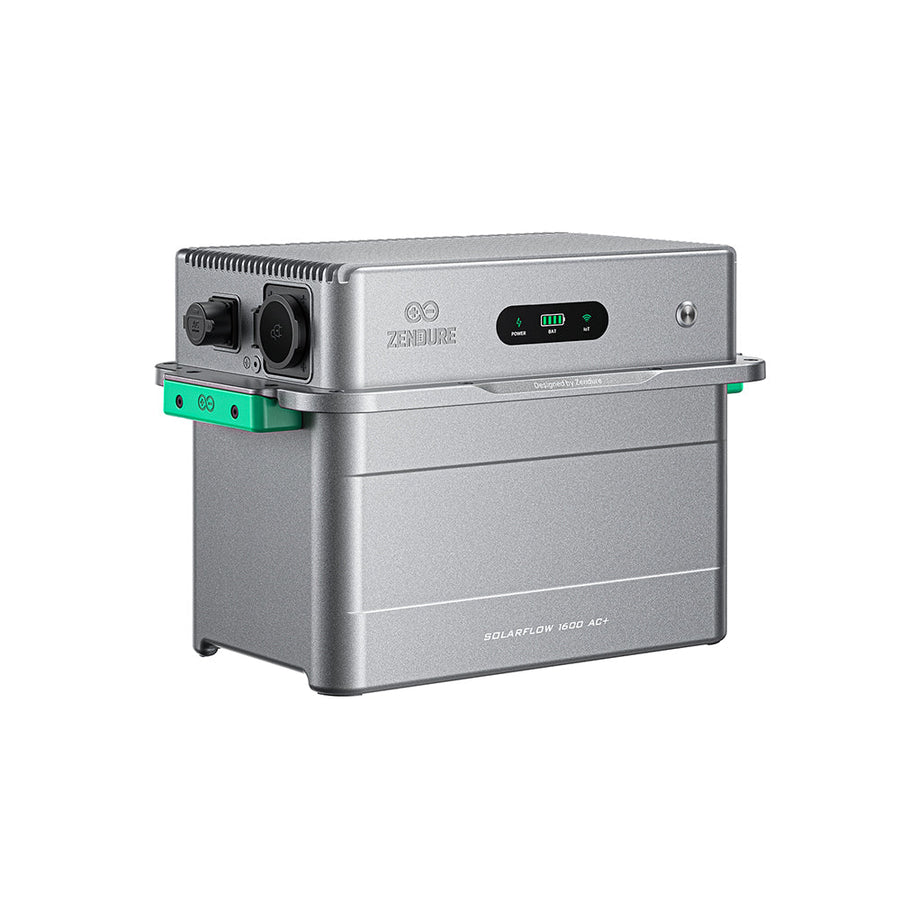 Zendure SolarFlow 1600 AC+ balcony solar battery storage in a grey housing