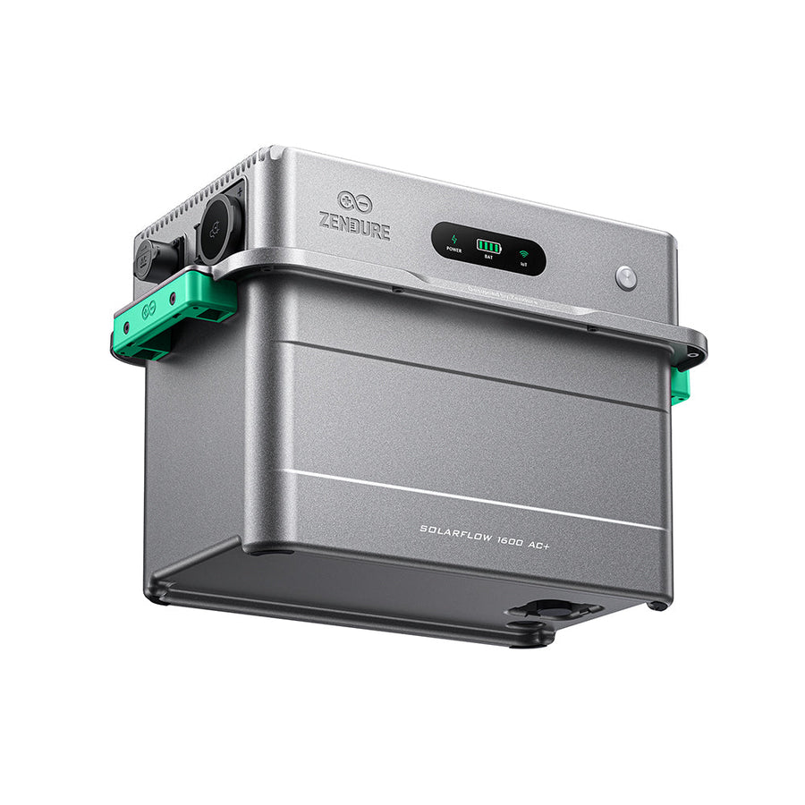 Zendure SolarFlow 1600 AC+ balcony solar battery storage in a grey housing