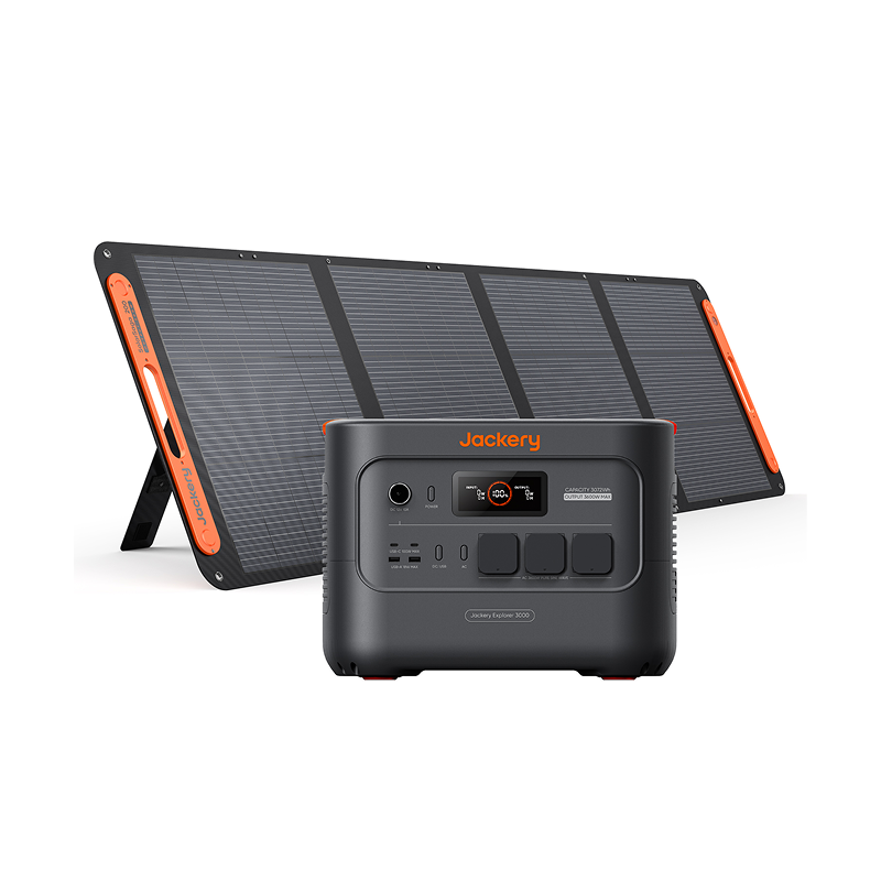 Jackery Explorer 3000 v2 portable power station in a compact design with 3072 Wh capacity