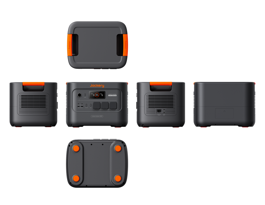 Jackery Explorer 3000 v2 portable power station in a compact design with 3072 Wh capacity
