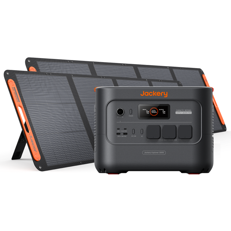 Jackery Explorer 3000 v2 portable power station in a compact design with 3072 Wh capacity