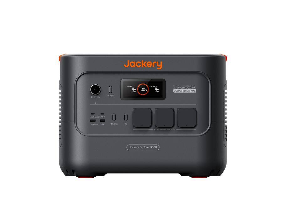 Jackery Explorer 3000 v2 portable power station in a compact design with 3072 Wh capacity