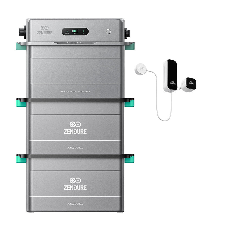 Zendure SolarFlow 1600 AC+ balcony solar battery storage in a grey housing