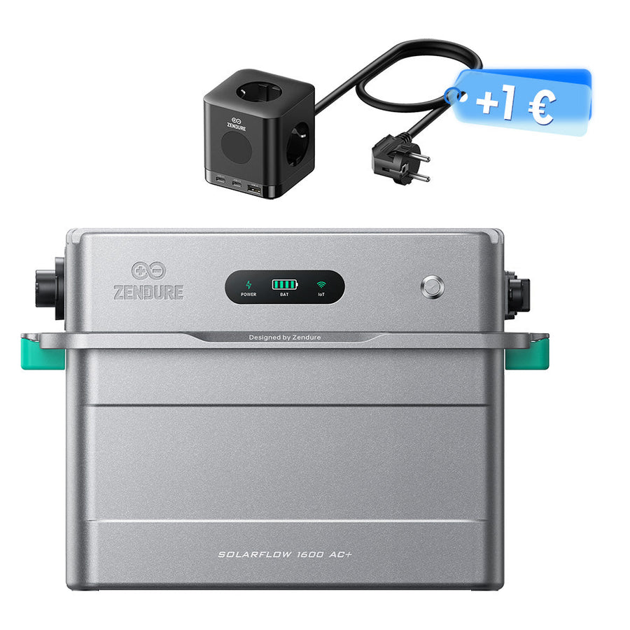 Zendure SolarFlow 1600 AC+ balcony solar battery storage in a grey housing