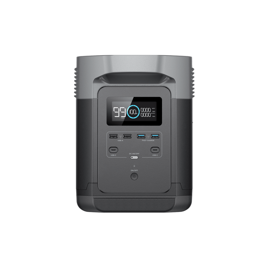 EcoFlow DELTA portable power station with 1260 Wh capacity and 6 AC outlets