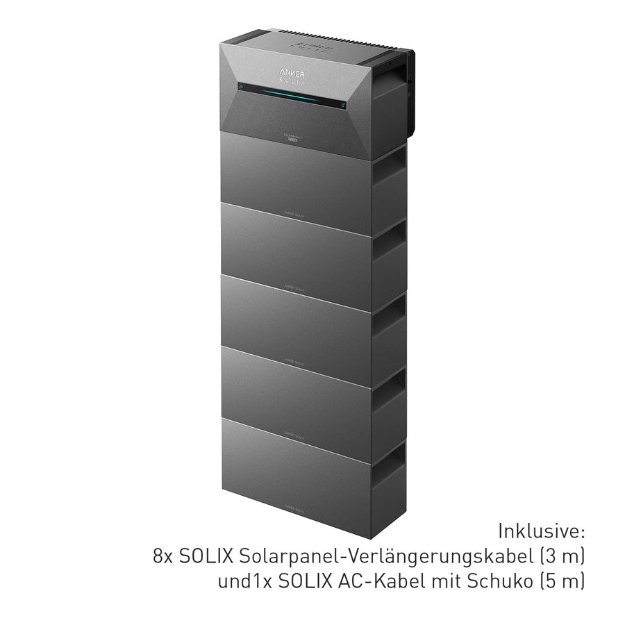 Anker SOLIX Solarbank 3 E2700 PRO with 5x BP2700 expansion battery